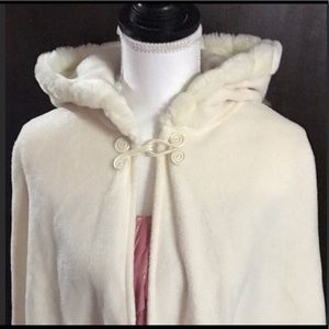 Winter cape with hood